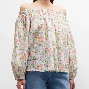 The Great. Prim Floral PRINTED DROP SHOULDER BLOUSE TOP